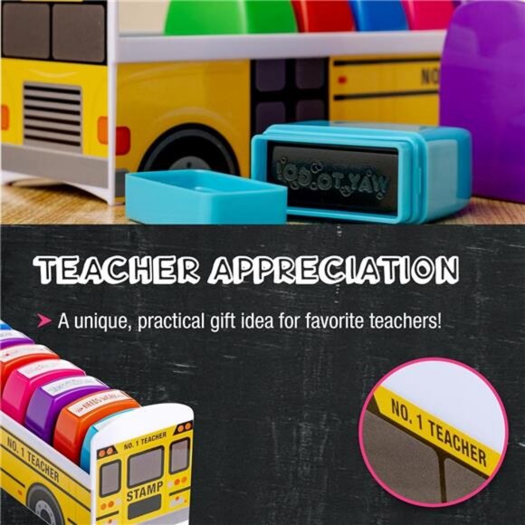 Teacher Stamps‎ - Self Inking Motivational Encouraging and Colorful Set for - Picture 7 of 8